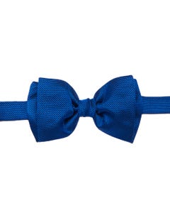 Blue knotted bow tie, 100% silk_0