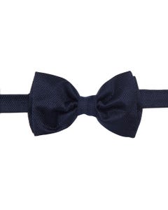 Blue knotted bow tie, 100% silk_0