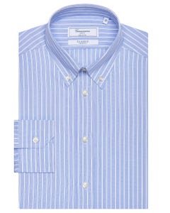 Classic striped light-blue shirt , slim 157b - button down_0
