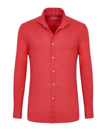 Camicia trendy in lino rossa 103rh- francese_0