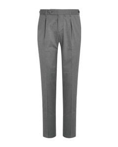 Flannel chinos trousers grey_0