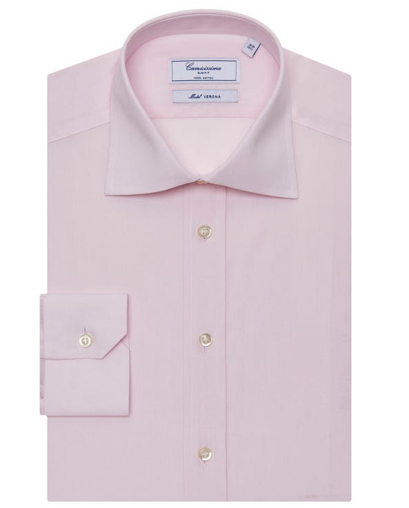 Camicia permanent rosa, slim verona francese_0
